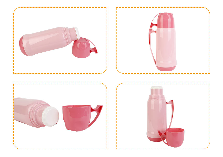 1.0L glass Thermos flask housing Pink
